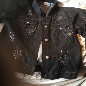 Black Studded Jean Jacket